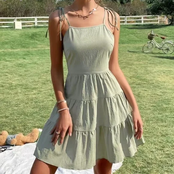 Matcha Backless Dress | SIZE M - Picture 2 of 4